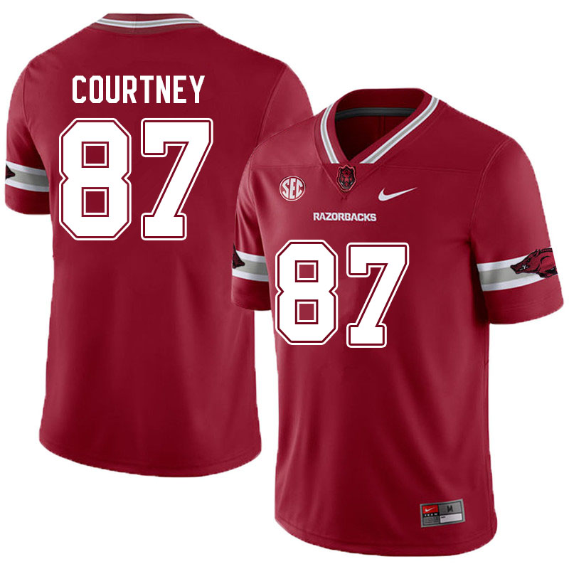 Men #87 Dax Courtney Arkansas Razorbacks College Football Jerseys Sale-Alternate Cardinal